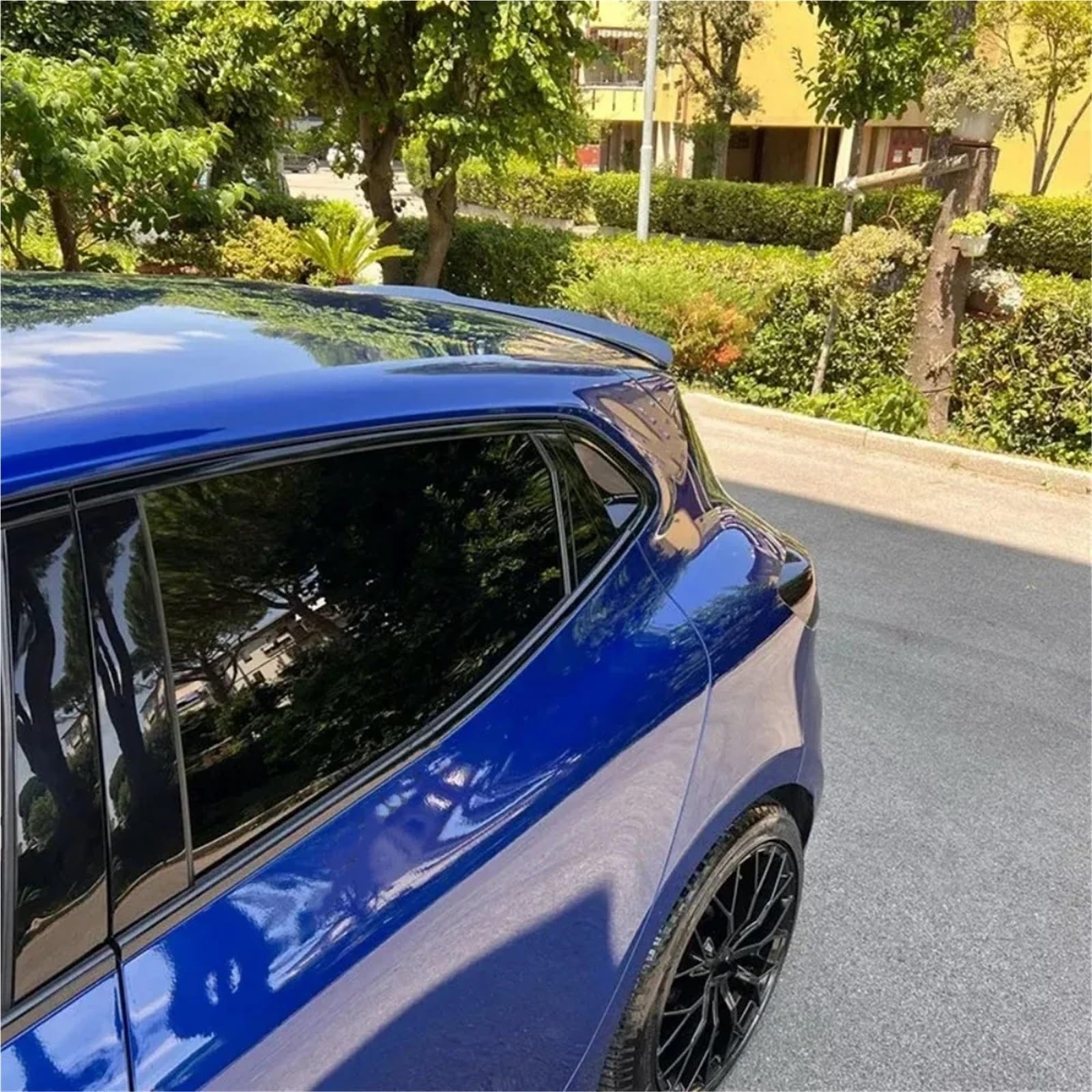 spoiler samochód warga ochronna Pasuje do Renault, pasuje do Clio MK5 5 2019 2020 2021 2022 2023 2024, tylny spojler samochodu, klapa bagażnika, dach, tuning(Carbon Fiber Look)