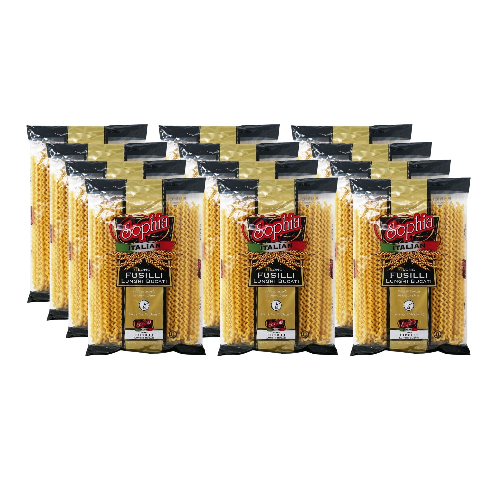 Long Fusilli Pasta – Authentic Italian Fusilli Lunghi, 12-Pack | 12-Inch Giant Spiral Pasta Noodles | Long Fusilli Col Buco Imported from Italy | Gourmet Pasta for Sauces & Italian Recipes