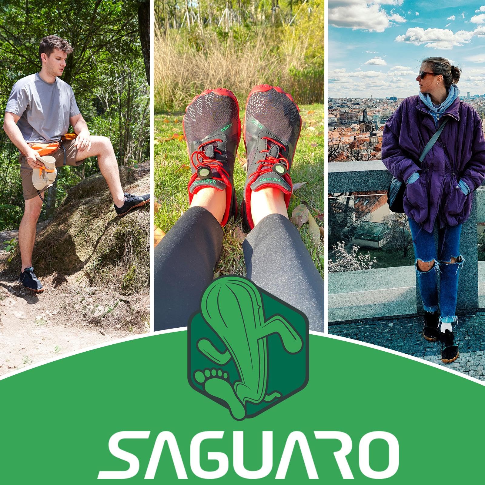 SAGUARO Scarpe Minimaliste Comode Morbide Scarpe Barefoot Leggere e Antiscivolo,Unisex-Adulto