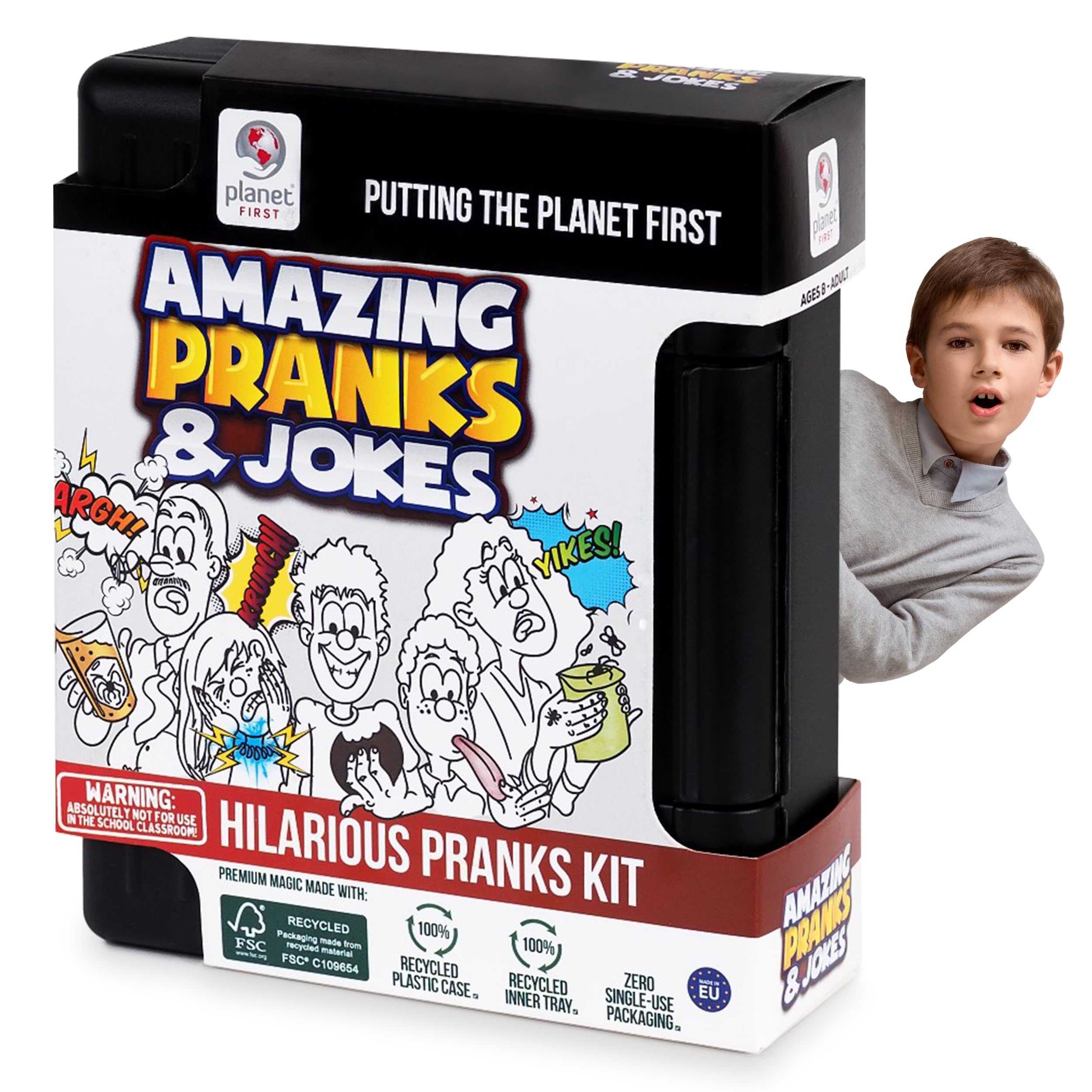 Amazing Pranks & Jokes Kit - Fun Collection of Pranks and Jokes  Pranks Kit with The Classic Bone Cruncher, Stretchy Tongue for Boys and Girls for 8 Year Olds +