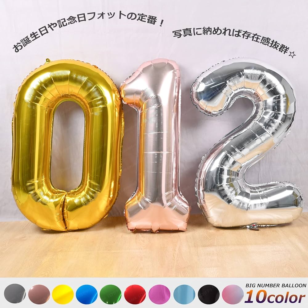 Amazon | Lausatek バルーン アルミ風船 シルバー 数字5