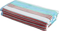 Vista 1 de Superior Toalla de playa de gran tamaño con textura de rayas, 100% algodón, 550 GSM, suave, afelpado y altamente absorbente (juego de 2)