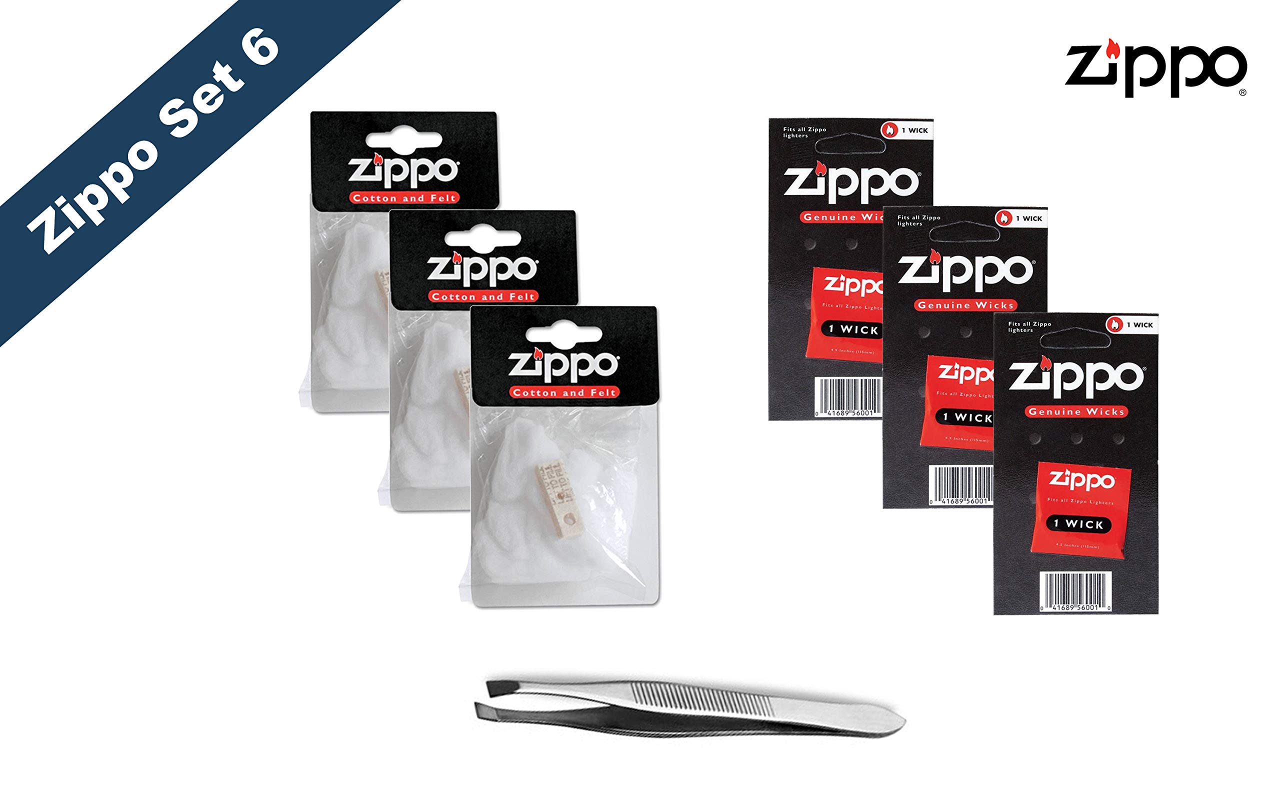 Ricambi Zippo - 6 Confezioni Di Stoppini E Pietrine Focaie Sigillate, Per Manutenzione Accendini - Foto 5