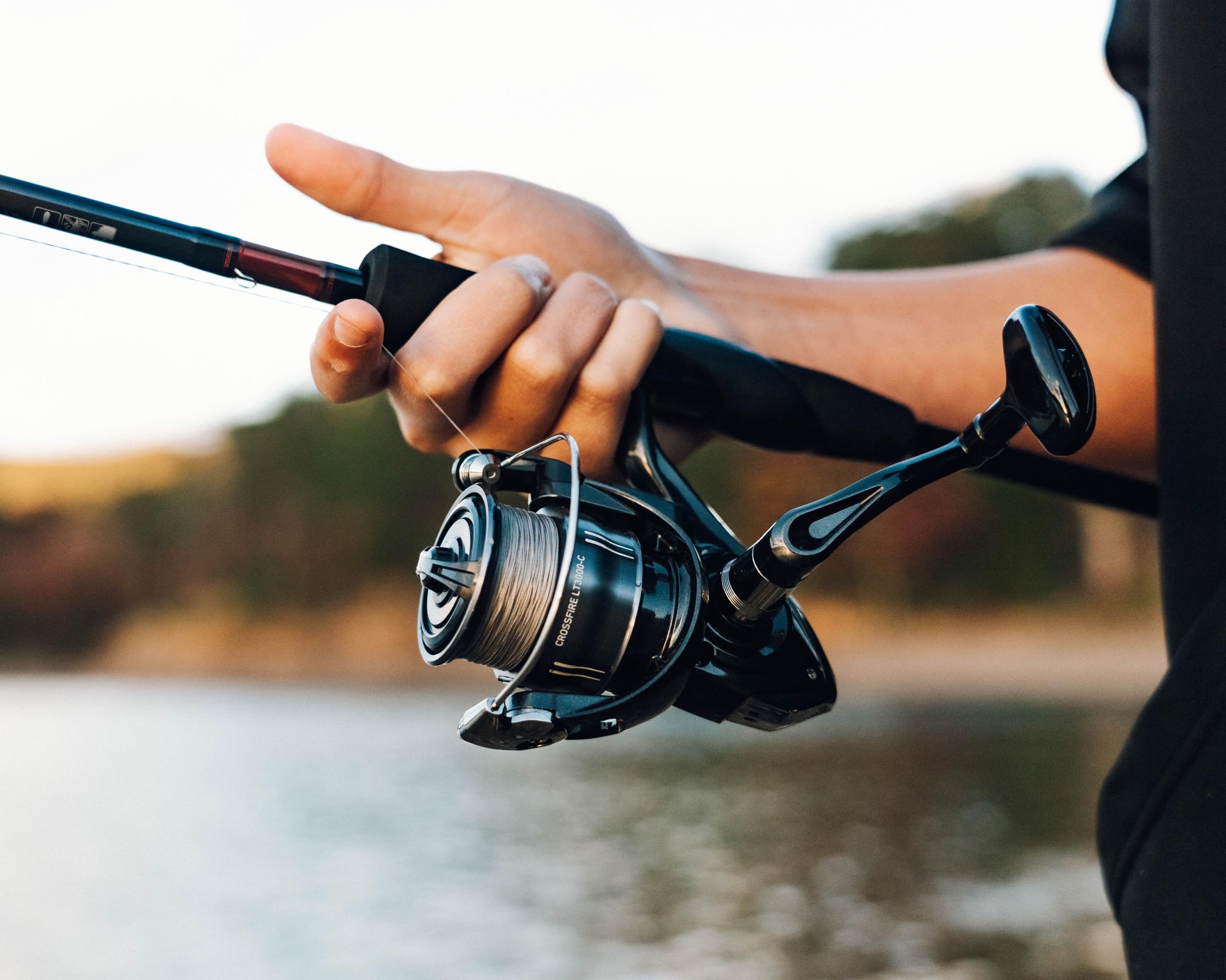 Daiwa Crossfire LT EVA Spinning Combos – Graphite 2-Piece Fishing Rod & Crossfire LT Reel with EVA Grip – Multiple : Sports & Outdoors