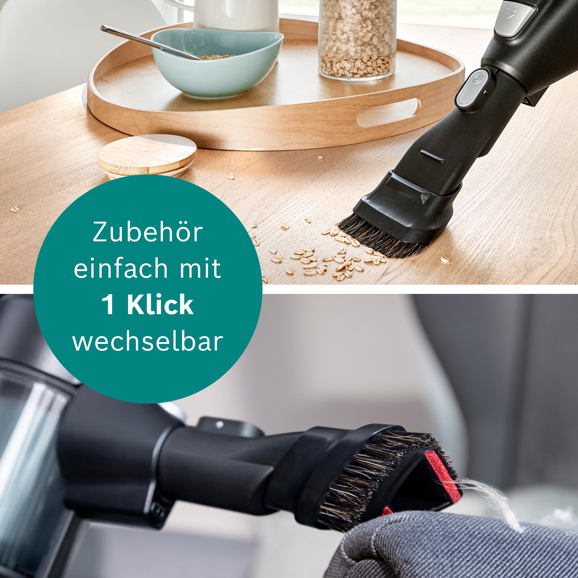 Bosch Akku-Staubsauger Unlimited Serie 6 BKS6111P, kabelloser Handstaubsauger, beutellos, leicht, Hygiene-Filter, 10 Jahre Motorgarantie, hohe Saugleistung, Lange Laufzeit, alle Bodenarten, blau