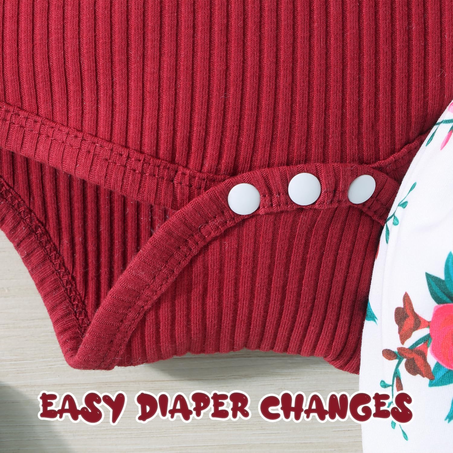 GDTOGRT Baby Girl Clothes Newborn Infant Outfits Ruffle Romper+ Floral Pants + Cute Headband Sets for Girls - Image 8