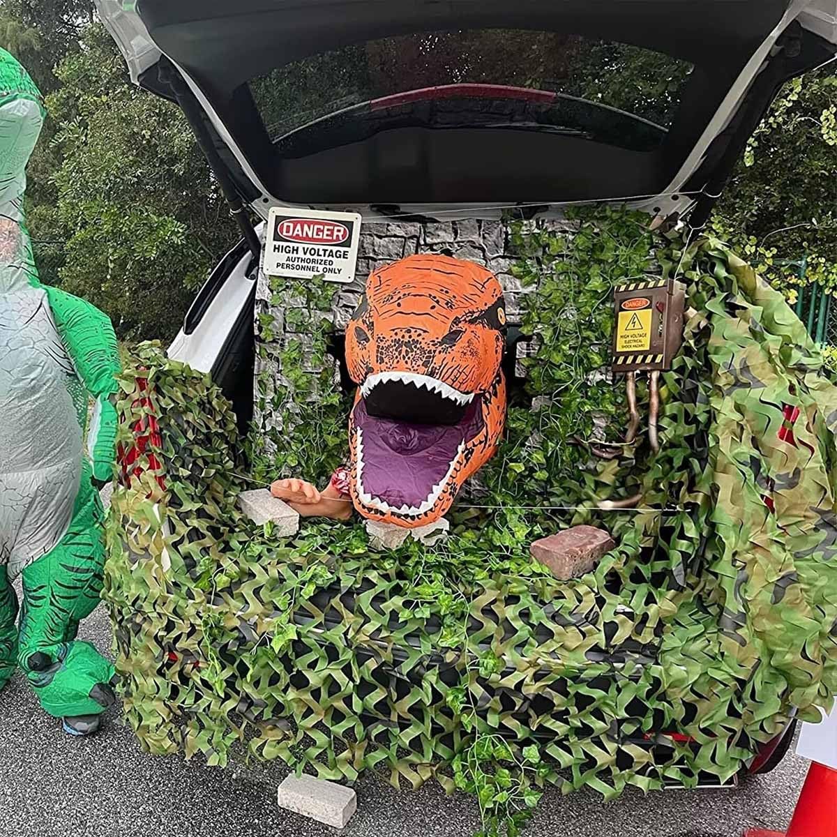Tarnnetz, 2 x 3 m, 3 x 3 m, 3 x 5 m, 4 x 6 m, strapazierfähiges 210D-Oxford-Gewebe, Tarnabdeckung, für Outdoor, Militär, Jagd, Schießen und Camping, UV-Schutz & (6 x 11 m)