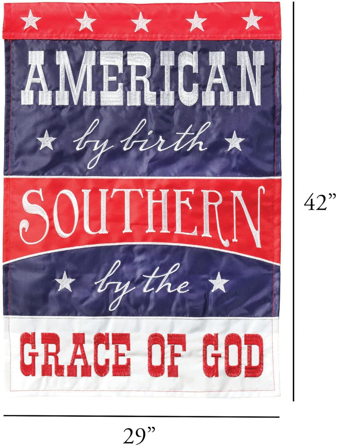 Magnolia Garden American by Birth Southern by God 29 x 42 Inch Polyester Garden Flag