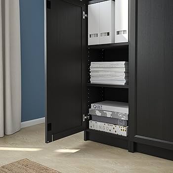 IKEA BILLY 本棚 黒 x4 Amazon.co.jp: IKEA Billy/OXBERG 本棚 パネル/ガラスドア付き