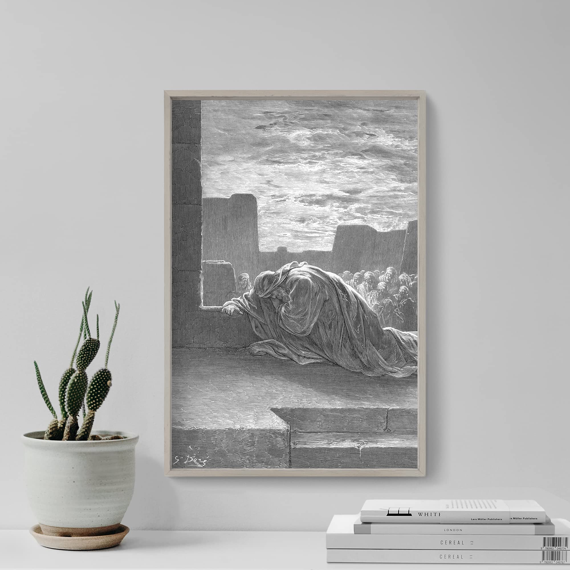 Amazon.com: Textured Paper - Gustave Dore - Ezra Kneels in Prayer