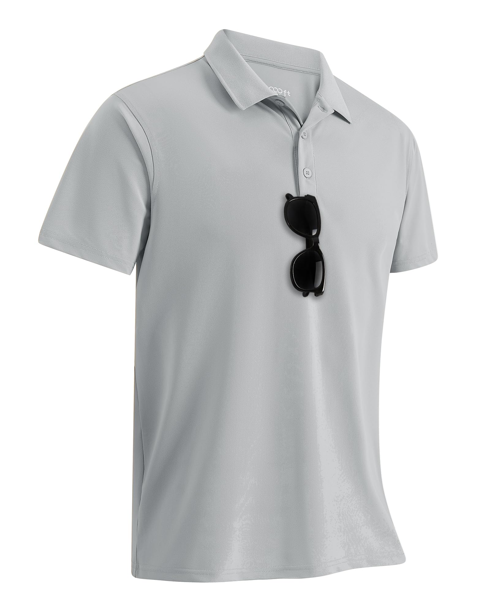 33,000ft Polo da uomo da golf UPF50+, protezione solare estiva, a maniche corte, ad asciugatura rapida, per sport all'aria aperta, in tinta unita, per uomini per golf, tennis