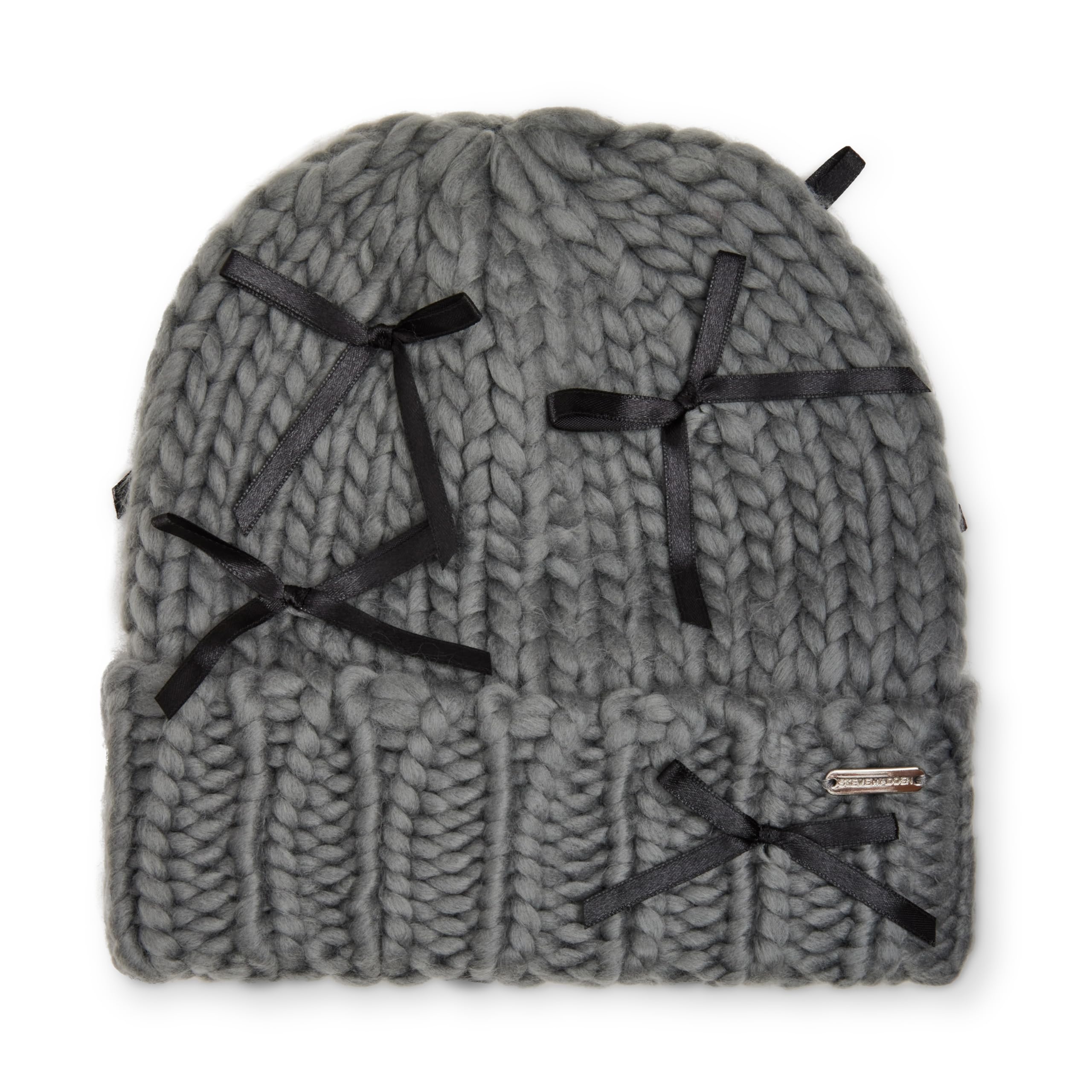 Steve Madden Women's Isha Beanie Hat, Grey, One Size