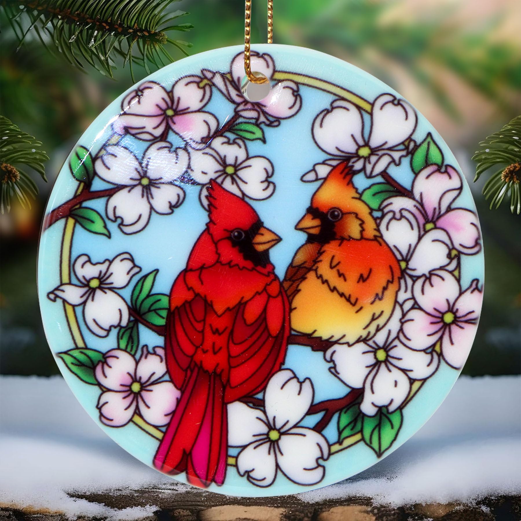 Christmas Ornament,Christmas Decoration,Heirloom Keepsake,Holiday Ornaments,Gift Exchange Idea,Christmas Tree Ornament (Cardinal-B)