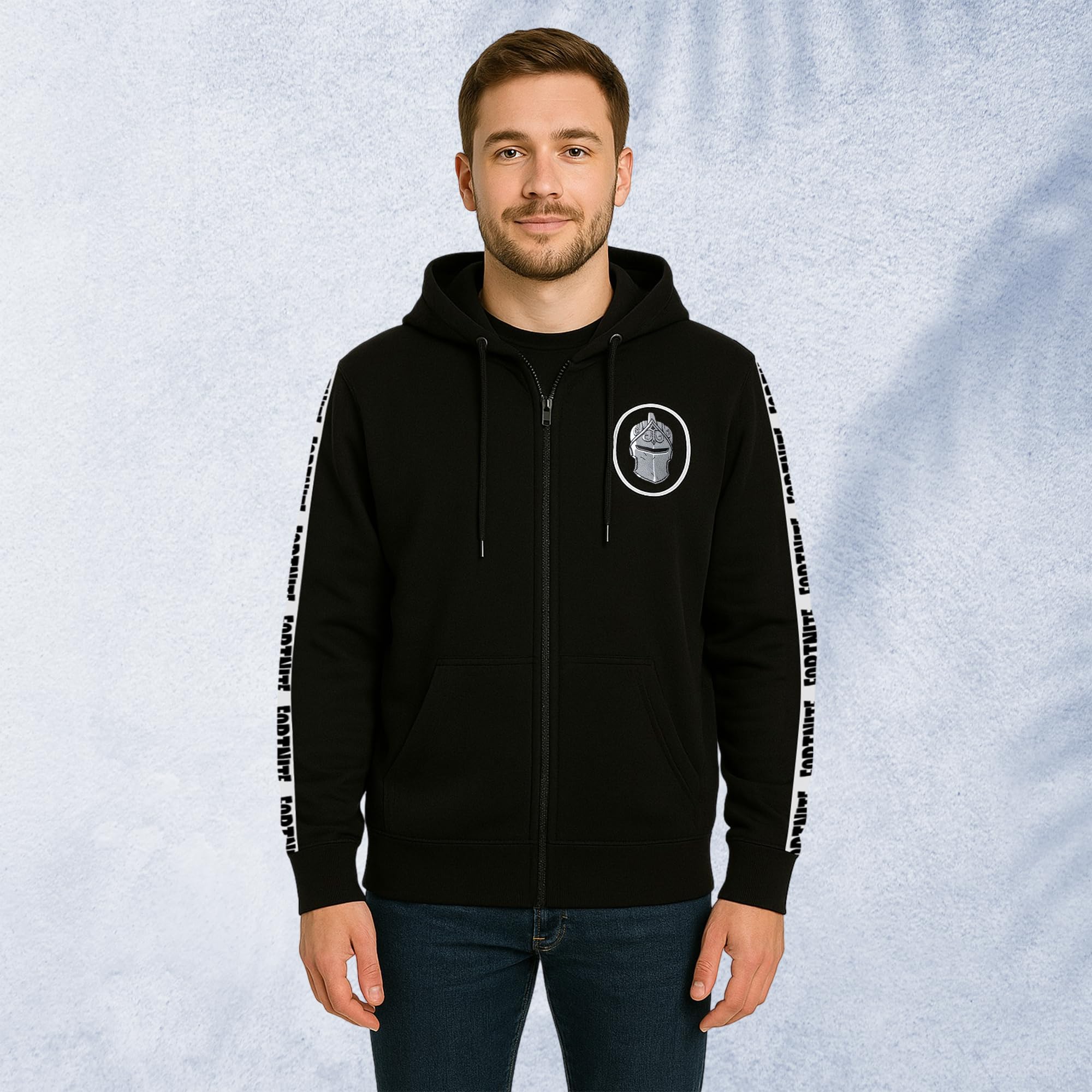 Fortnite - BLACK KNIGHT - Gaming Design ADULT Felpa con cappuccio - Giacca con cappuccio unisex a maniche lunghe nera taglie S-XL