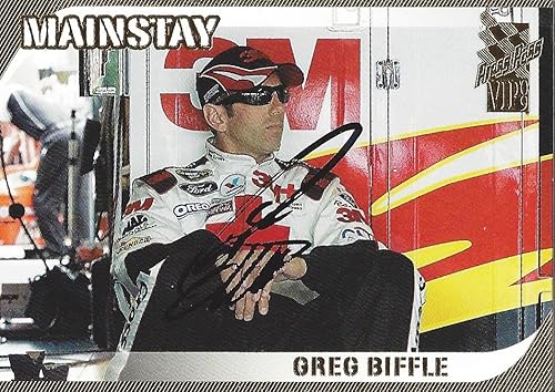 AUTOGRAPHED Greg Biffle 2009 Press Pass Racing VIP MAINSTAY Gold Insert (#16 Roush Fenway 3M Ford) Signed Collectible NASCAR Trading Card with COA