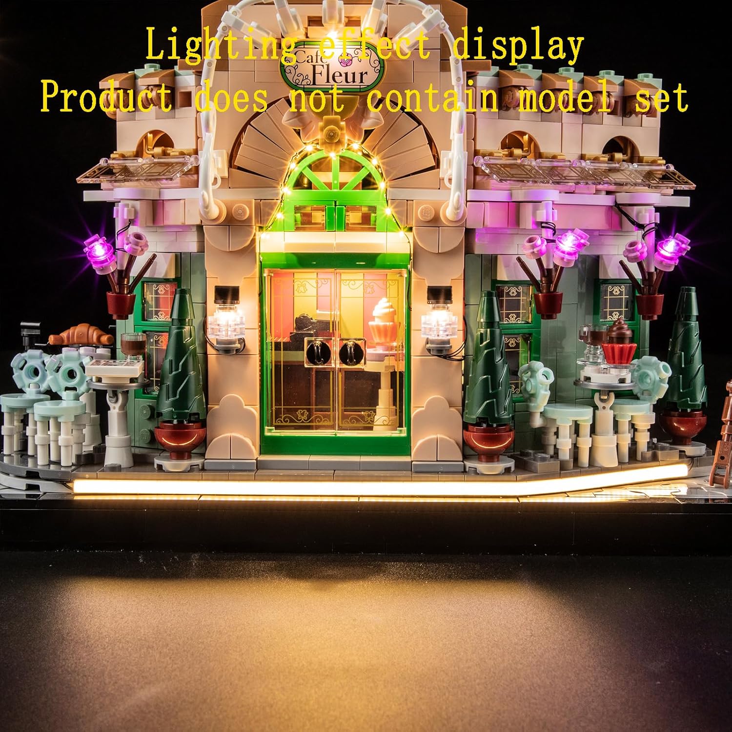 GEAMENT LED Light Kit Compatible with Lego French Café Building Blocks Model - Lighting Set for Icons 10362 (Model Set Not Included)