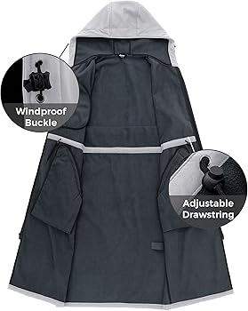 wantdo Youth Waterproof Swim Coat Cover Up Fleece Lined Warm Swim