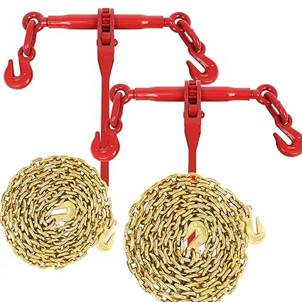 FAHKNS Ratchet Chain Binder 2PCS,3/8