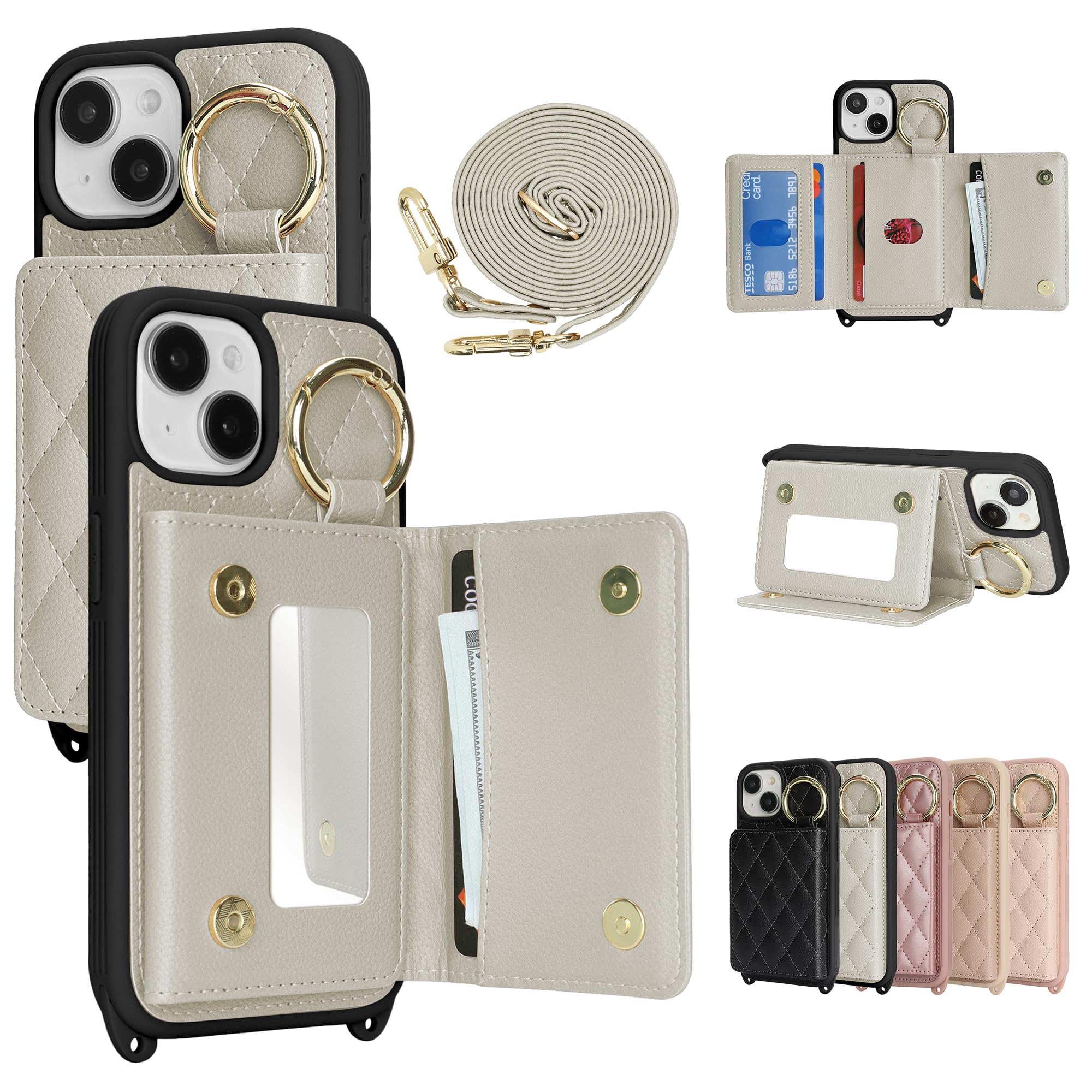 Amazon.co.jp: CLICSUN iPhone 14/iPhone 13 用 ケース ショルダー