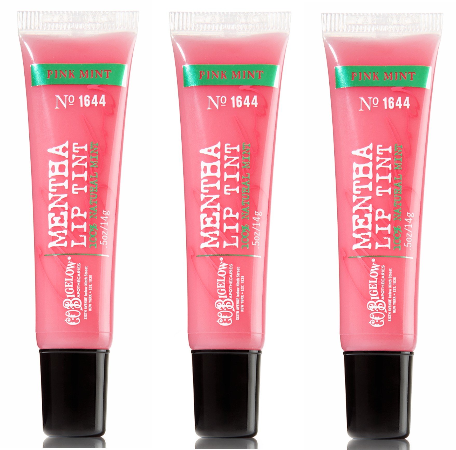 C.O. Bigelow 3 Pack Mentha Lip Tint Pink Mint #1644