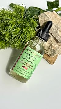 Olivia Care Rosemary Oil for Hair Growth - Rosemary & Mint with Biotin, Fortifying Scalp and Hair Treatment to Aid Hair Growth, Made in USA. (2 Fl Oz (60 mL), Light Rosemary Mint)