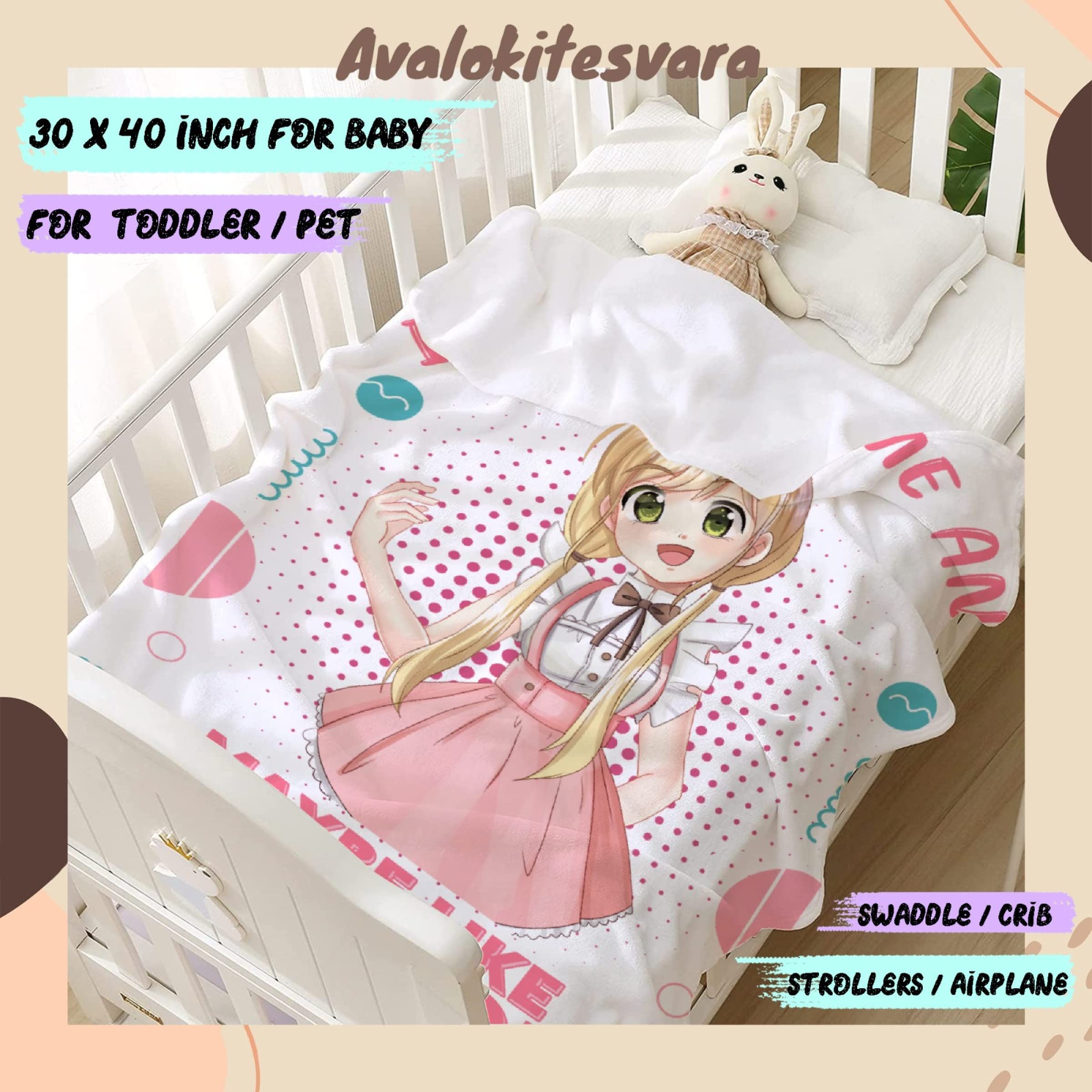 ARTBLANKET I Like Anime and Maybe Like 3 People Throw Blanket Fannel Fleece Super Soft Funny Blanket Travel Throw Blanket for Bed Couch Sofa 60x50 in for Teen Car