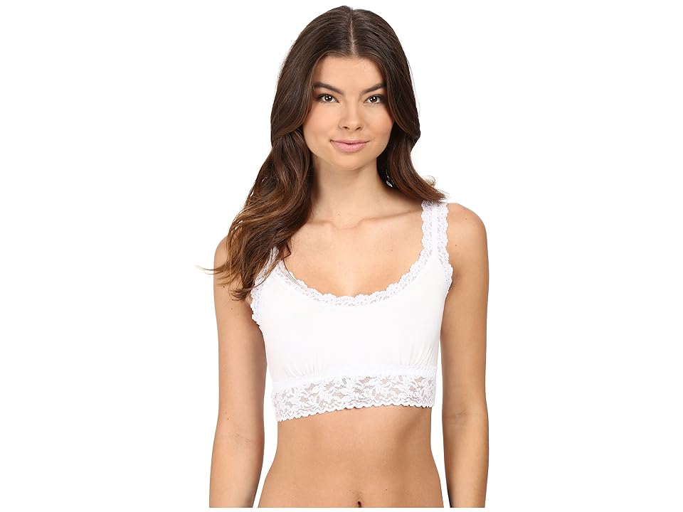 

Hanky Panky Cotton with a Conscience Crop Top (White) Women's Bra
