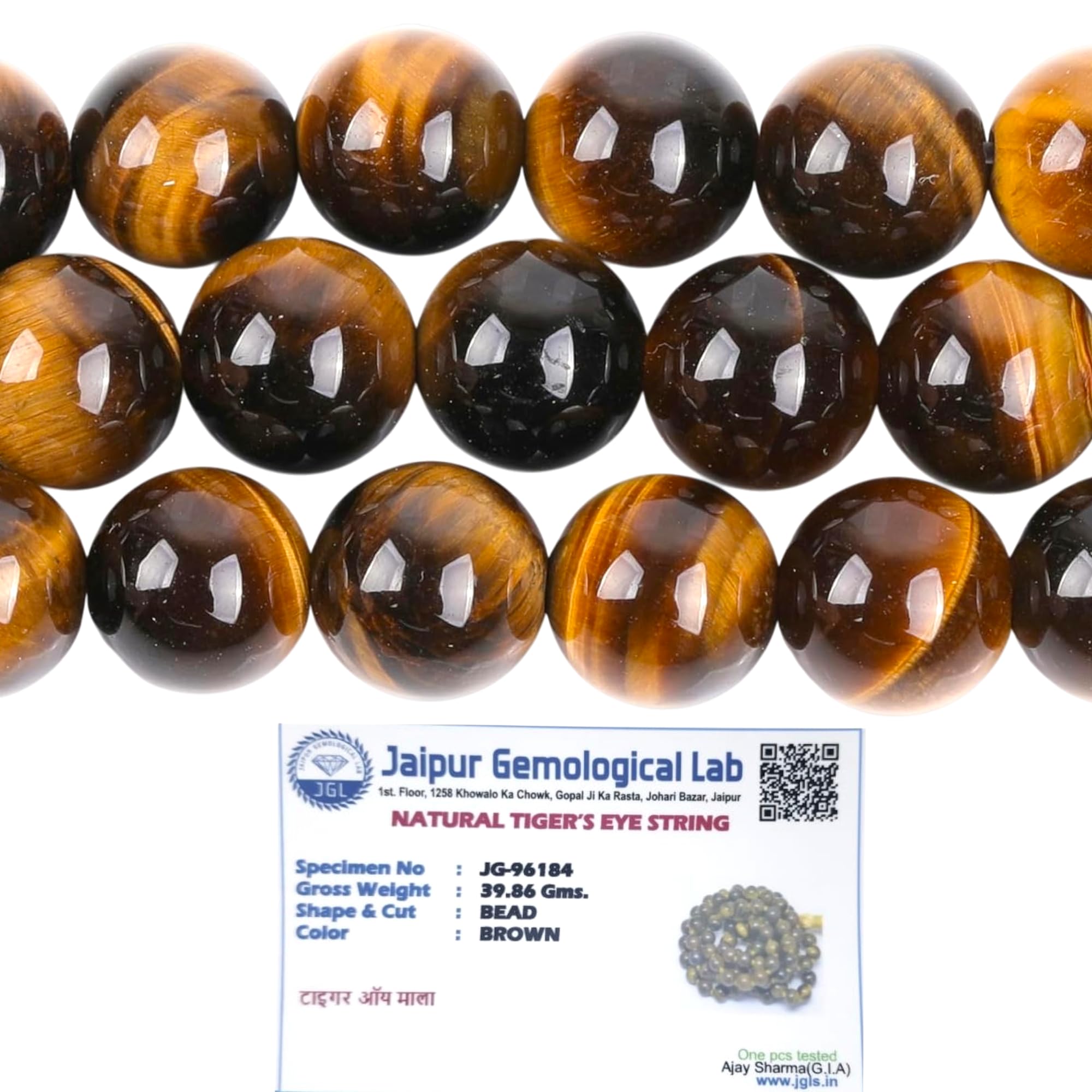 Genuine Tiger Eye/Tiger Stone Mala (6 mm) 108+1 Beads for Courage & Self Confidence.Purity Certificate Included.-image-16
