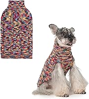 Vista 9 de BEAUTYZOO Suéter para perro pequeño - Cuello alto, suéter clásico de punto trenzado, abrigo de invierno suave, ropa para clima frío para perros
