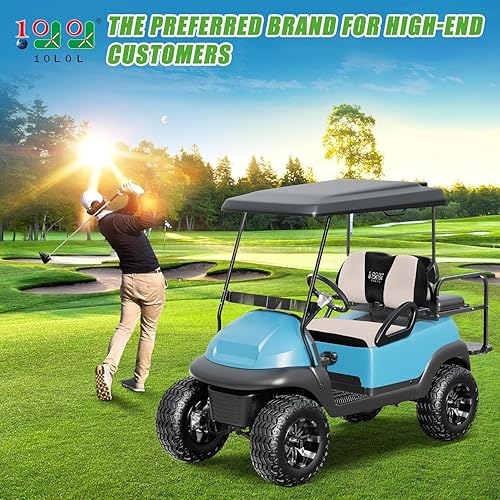 Miniatura 9 de 10L0L Fundas de asiento para carrito de golf para automóvil de club y Yamaha, juego de fundas de asiento delantero para todas las estaciones,