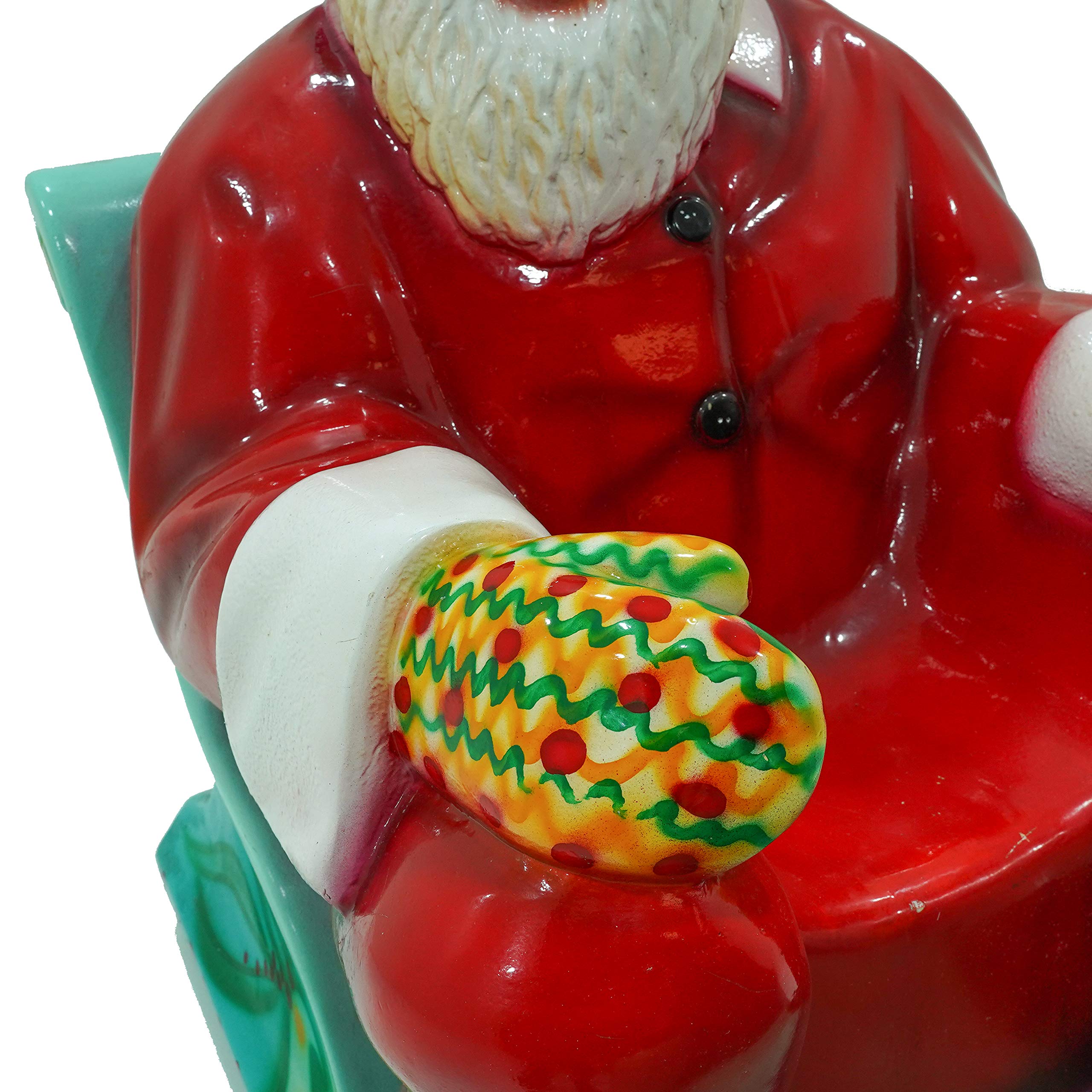 Stilè Slitta in Resina Babbo Natale Rossa da Esterno e Interno 60x115x110 cm per Shooting allestimenti Natalizi