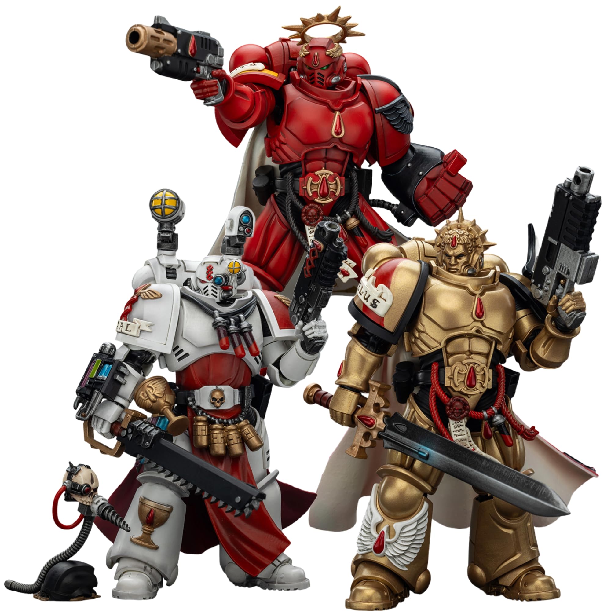 JOYTOY Warhammer 40 k figurka 1/18, krwawe anioły, zestaw 3 figurek, prezenty kolekcjonerskie, zabawki dla dzieci w wieku 15+ i dorosłych, przedsprzedaż