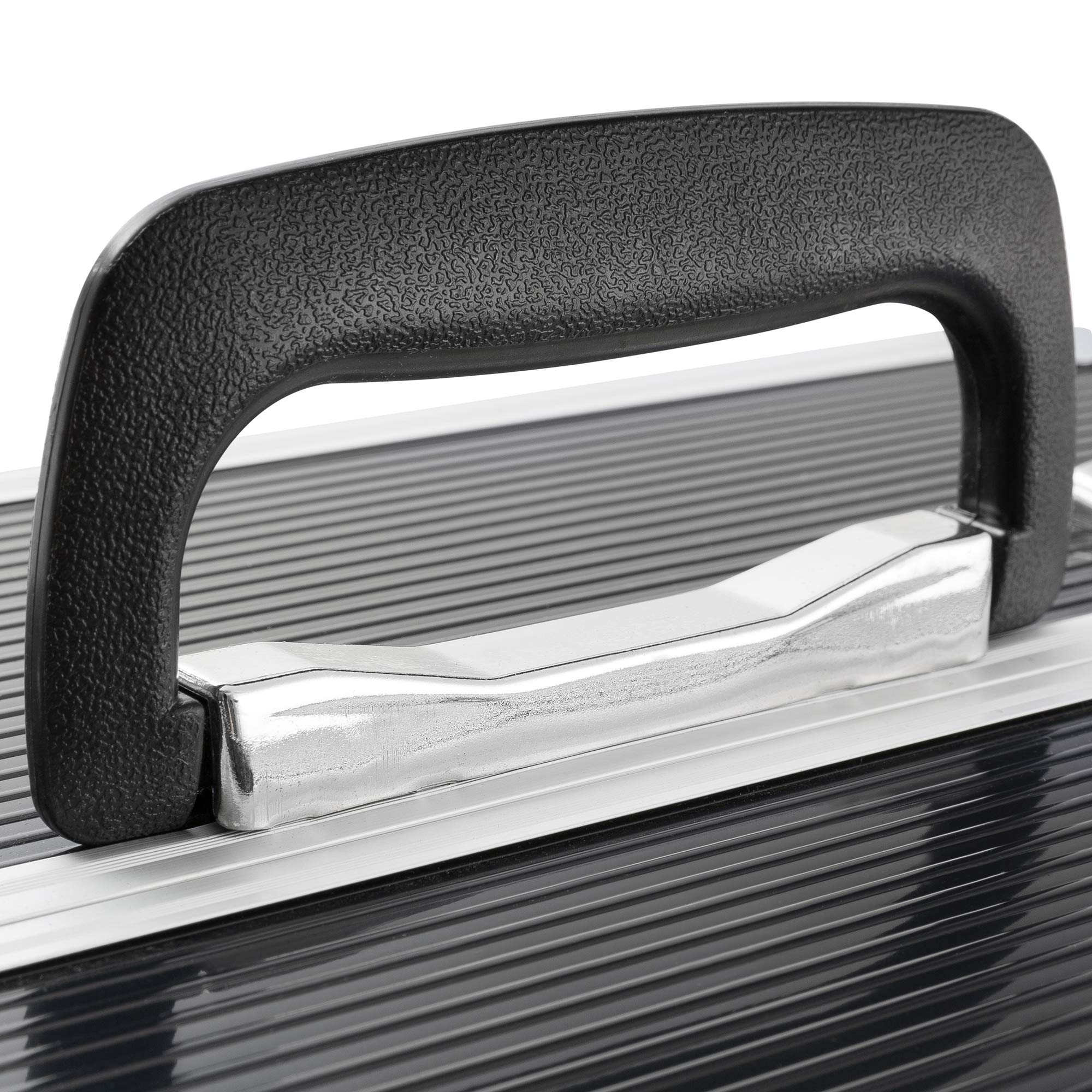 Arebos Kosmetikkoffer 26L Aluminium 13 Fächer ausklappbare Etagen 39x36x23 cm Schwarz