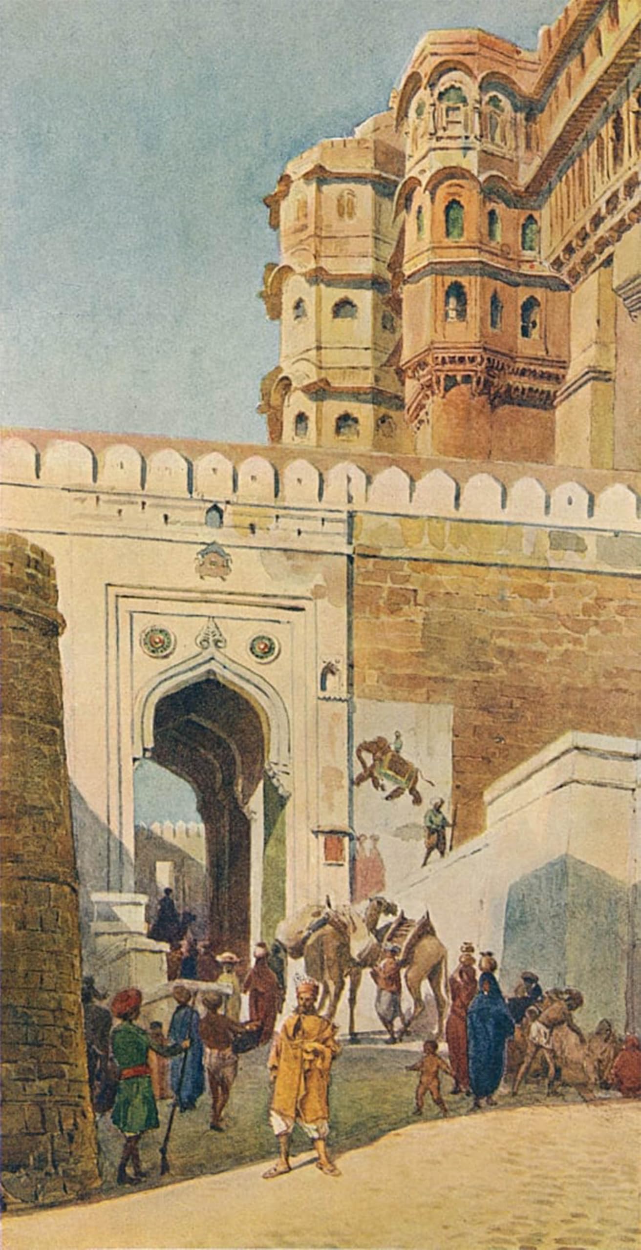 ARTXLXXBN Famous Art Print Poster Vintage Wall Art the Ascent to the Jodhpur by Alexander Henry Hallam Murray Canvas Art Poster for Home Decor 60x90cm