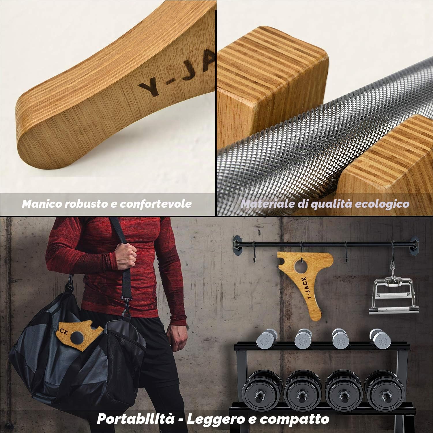 Yes4All Supporto per il sollevamento con bilanciere con impugnatura in gomma antiscivolo – Adatto per il carico, lo scarico e la sostituzione delle piastre di peso