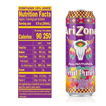 AriZona Fruit Punch - Big Can, 22 Fl Oz (Pack of 24)