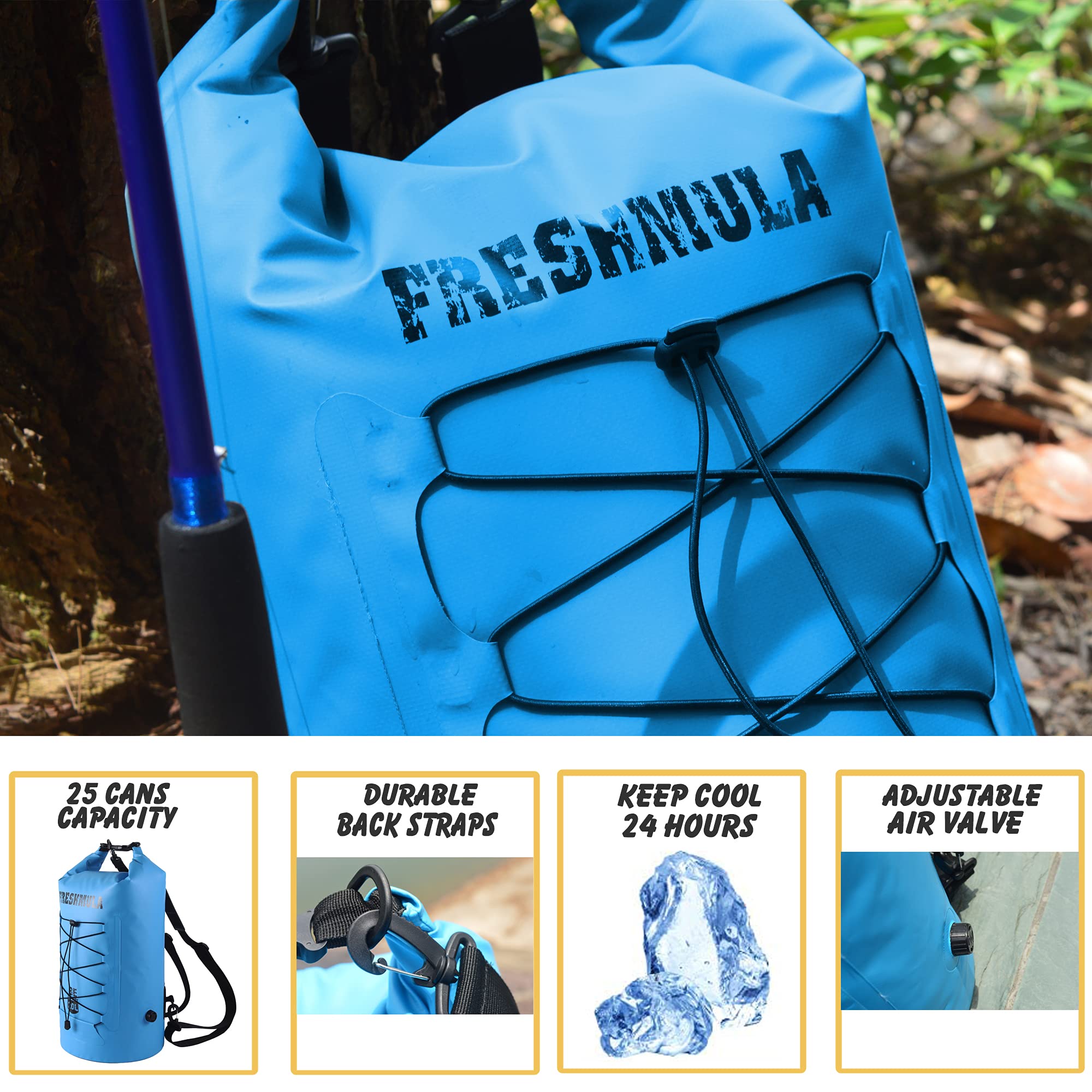 【美品】Freshmula クーラーバックパック 断熱防水 ドライバッグ 20L Amazon | Freshmula クーラーバックパック 断熱防水ドライバッグ