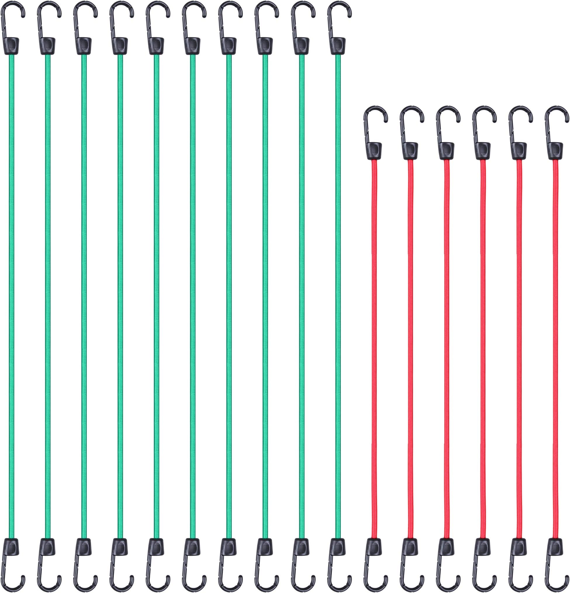 CARTMANBungee Cords 16pcs, with Coated Steel Hook