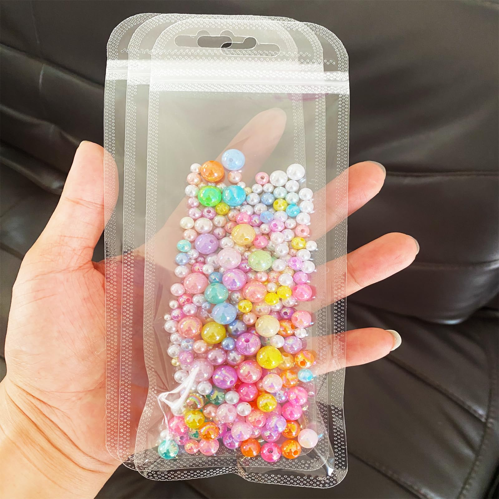 100 Pcs Resealable Beadable Pen Packaging Bags for Small Business,Clear Zipper Smell Proof Storage Bags for Party Favor Food Storage, Jewelry, Cosmetic,Candy 3.34X8.66inch…