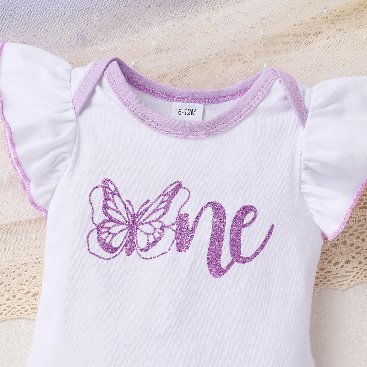 YOUNGER TREE Baby Girls 1st Birthday Outfit ONE Romper Tulle Tutu Skirt with Headband Sets Baby First Princess Dress - Image 4