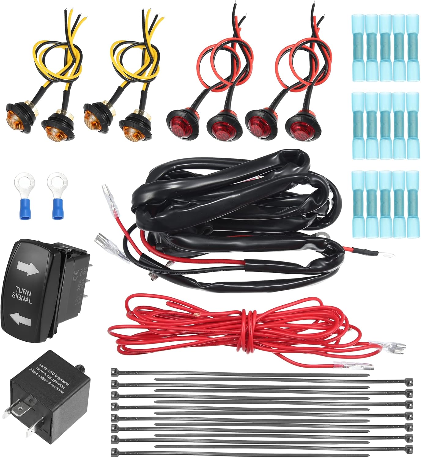 Amazon.com: X AUTOHAUX Universal Rocker Switch Turn Signal Street Legal ...