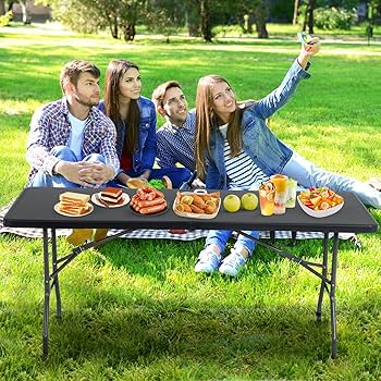 Amazon.com: PayLessHere 6ft Folding Tables,Plastic Resin