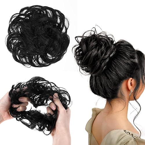 Bremorou Messy Bun Hair Piece, Fake Hair Bun Messy Scrunchies