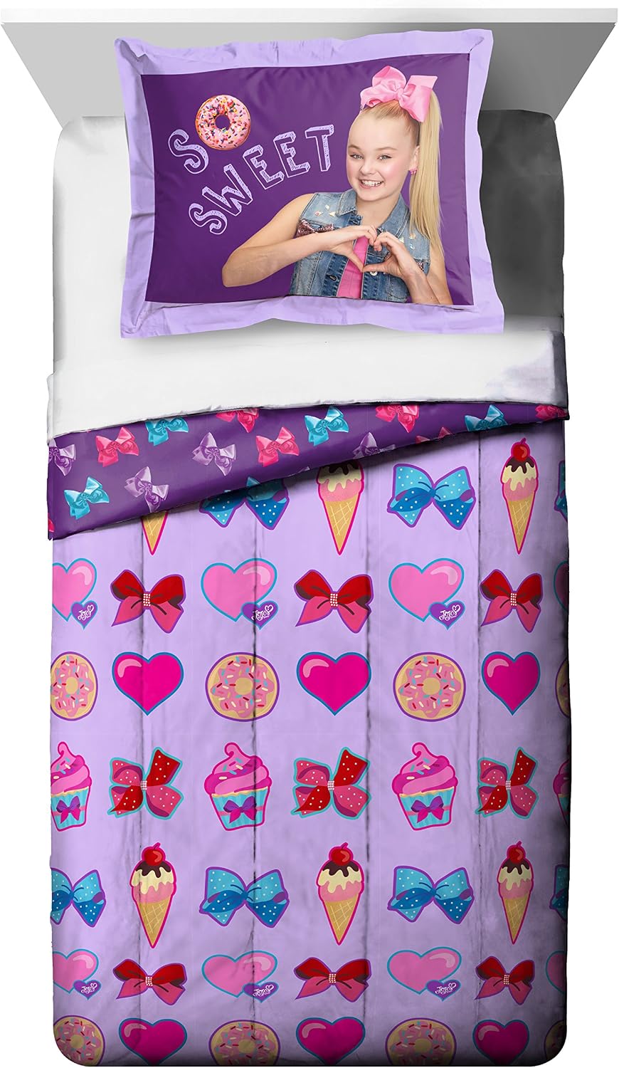 Jay Franco Nickelodeon JoJo Siwa Sweet Life Twin/Full Comforter and Sham Set