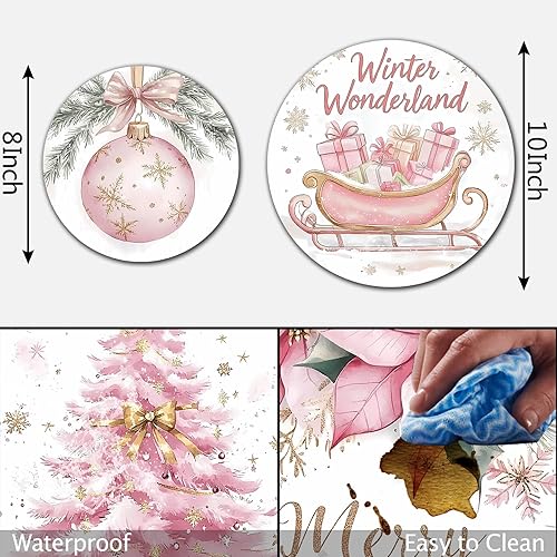 Miniatura 227 de Juego de 4 fundas redondas familiares para quemadores de estufas, 2 piezas de 8 pulgadas y 2 piezas de 10 pulgadas, fundas para quemadores de estufa