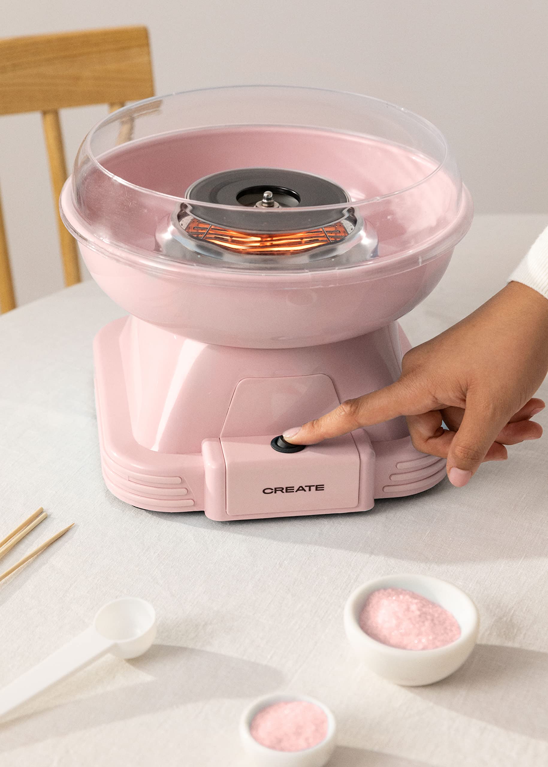 CREATE/COTTON CANDY MAKER/Machine à barbe à papa Rose / 500W