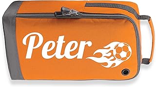 Personalised Football Boot Bag Shoe Bag Football Gift Shoe Sports Bag Personalised With Name Football Design Sports Personalised Football Boot Bag Personalised Football Boot Bag Sports Gift Orange Bag