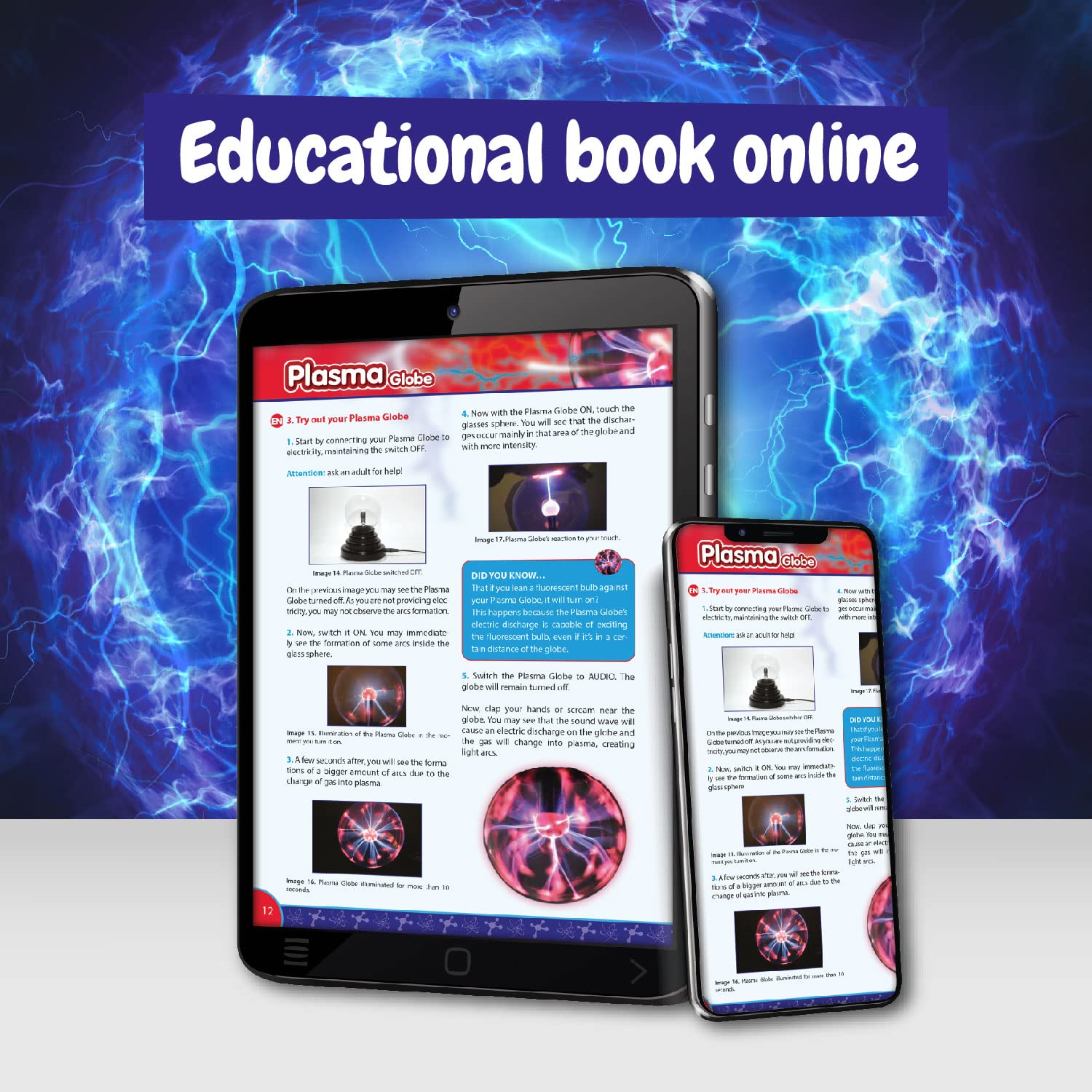 Science4you Sfera al Plasma per Bambini 8+ Anni - Palla Elettrostatica Con Attivazione Tocco e Vocale, Lampada Decorativa - Giocattoli Scientifici