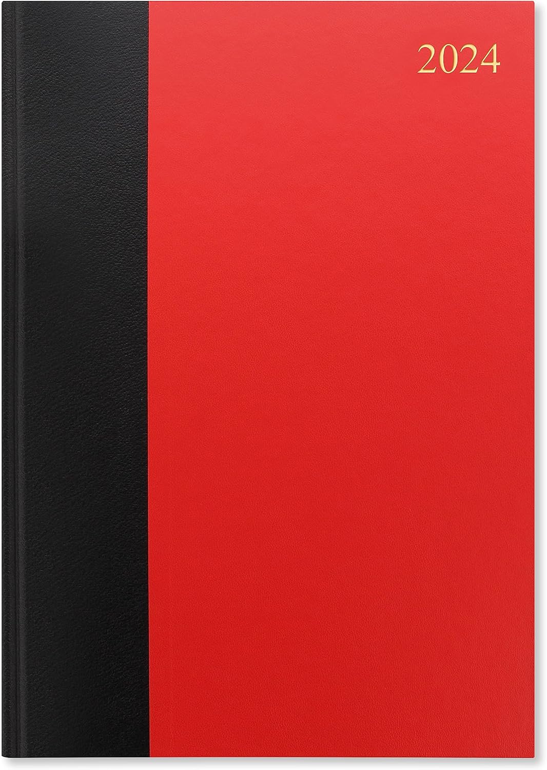 Letts Standard A4 two pages per day 2024 diary - red/black