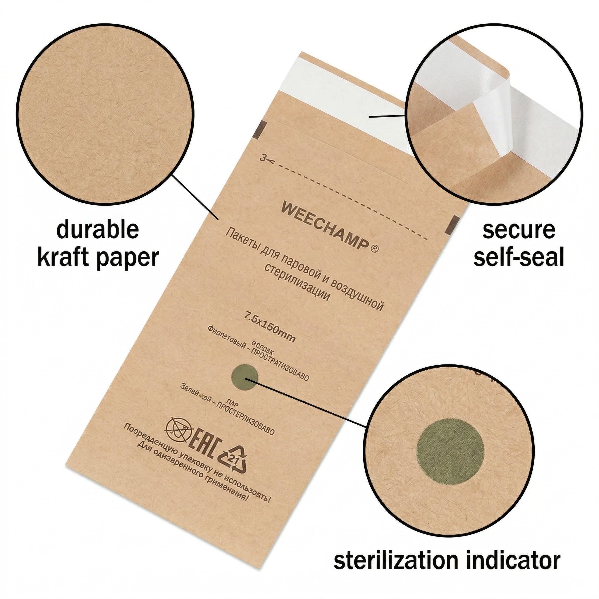 50 Pezzi Buste Sterilizzazione Estetista Buste Monouso Buste Autosigillanti per Sterilizzazione a Secco e in Autoclave per Strumenti per Unghie Dentisti e Estetiste